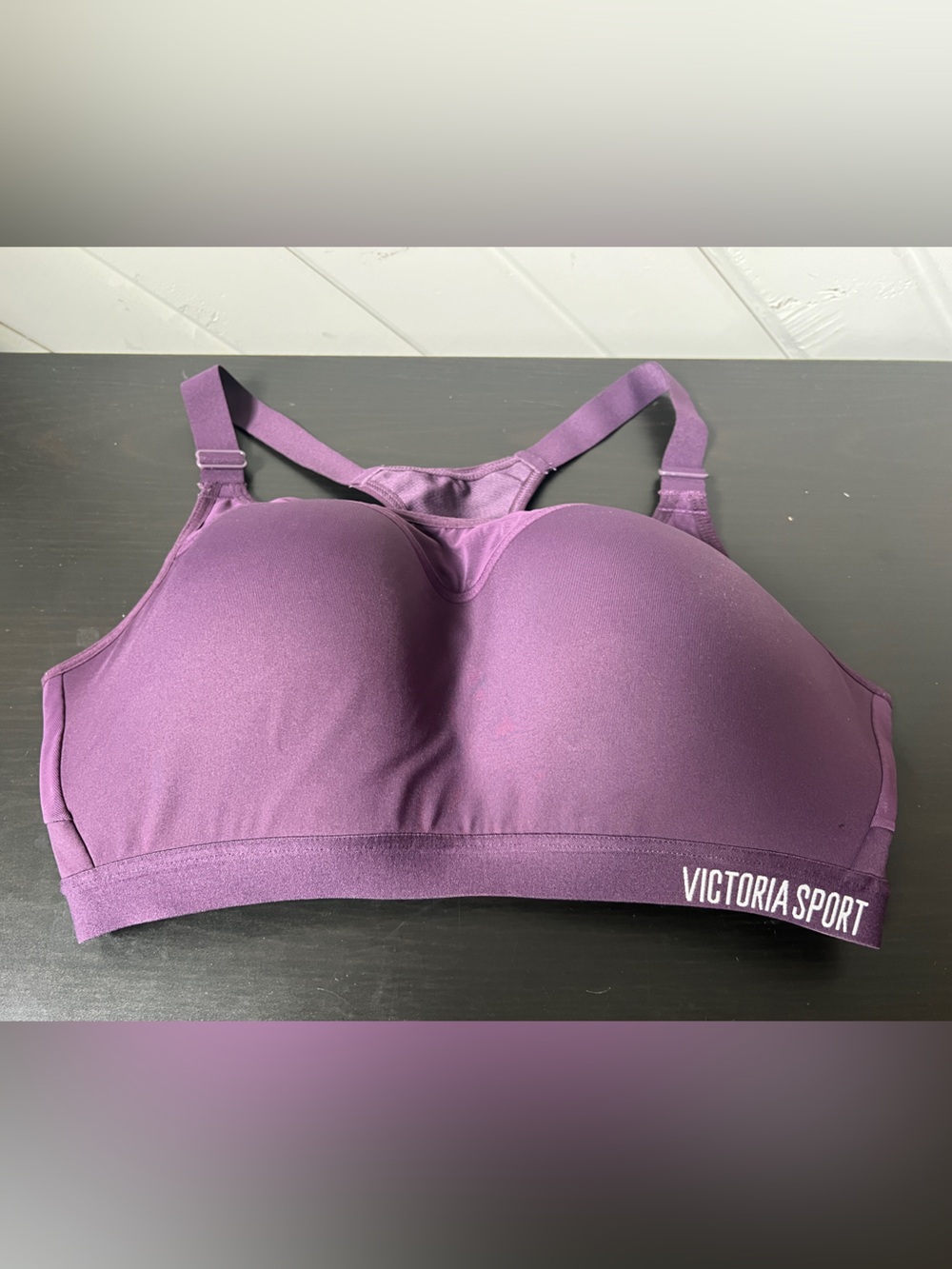 Victoria Sport Secret Running Sports Bra Eggplant Purple Sz 34DD